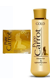 PURE CARROT GOLD LIGHTENING LOTION + SOAP - Afro Body Glow